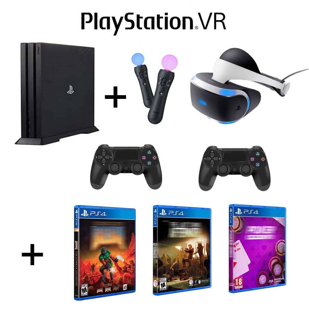 1inchiriere console Playstation 4 VR plus 2 controllere si 2 move controllere